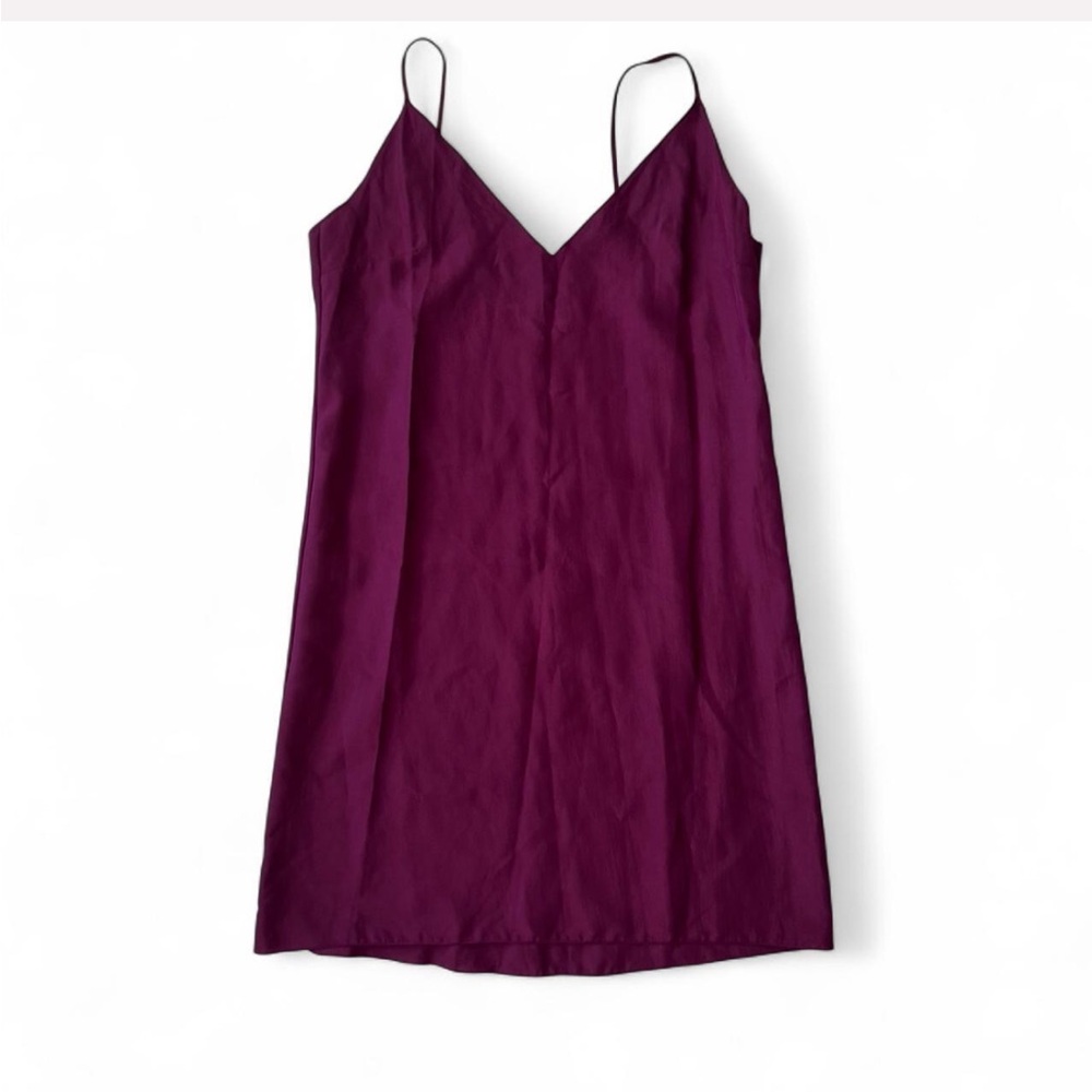Nina Ricci 100% Silk Burgundy Slip Dress – Size 38 (US Small/Medium)